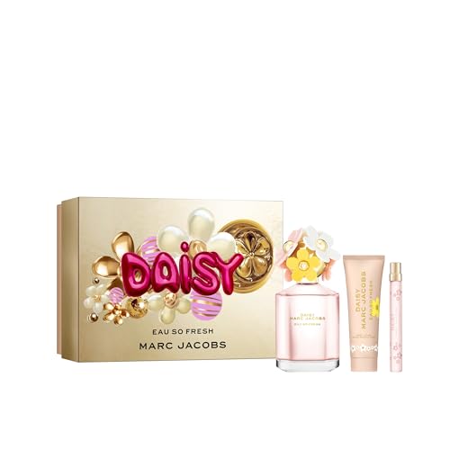 Marc Jacobs Daisy Eau So Fresh Eau de Toilette – Fresh Floral Women's Perfume – With Notes of Raspberry, Wild Rose, Grapefruit & Soft Musks 3-pc Set