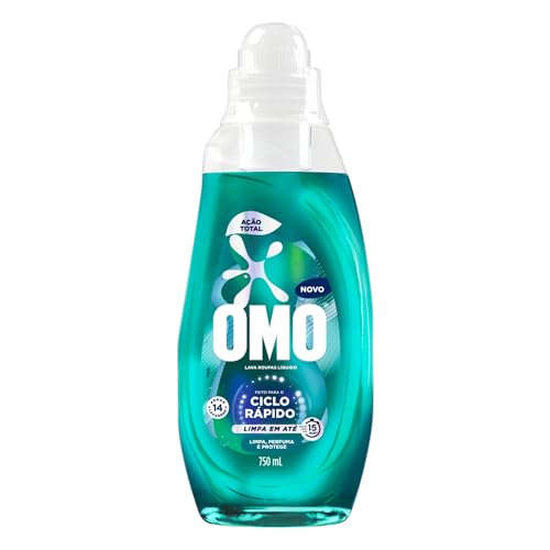 Lava Roupas Líquido Ciclo Rápido OMO Ação Total 750 ml