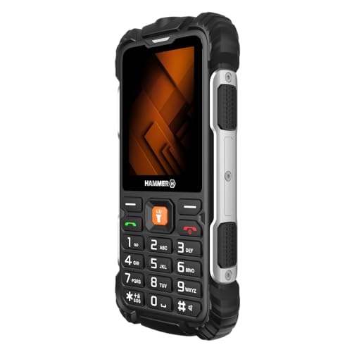 (-15%) Hammer H Forge Outdoor Handy ohne Vertrag, 2300mAh Akku, 32 GB, 2,4" TFT Display, große Tasten, Taschenlampe, 2 MP Kamera, FM-Radio, USB-C, Dual SIM, IP68/MIL-STD-810H, Schwarz