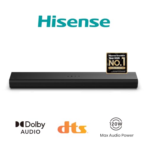 Hisense HS1000, 2.0 Kanal Soundbar, 120W max Audio Power, Dolby Audio, DTS Virtual:X, Voice Enhanced, TV Mode, EzPlay