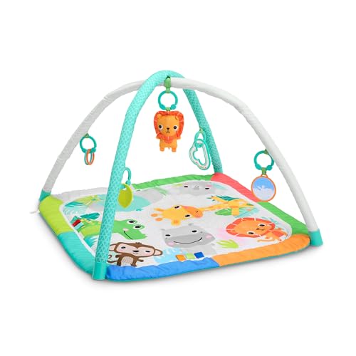 (-33%) Bright Starts Wild Wiggles Jungle Jubilee FoldAway Aktivitätsspielzeug für Neugeborene und ältere Kinder, Unisex-Safari-Motiv mit platzsparendem Design, inklusive 5 Spielzeugen