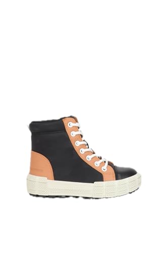 Cougar Kids Brave_K Front Lace Inside Zip Winter Kid Boots, Tan/Black, Size 6J