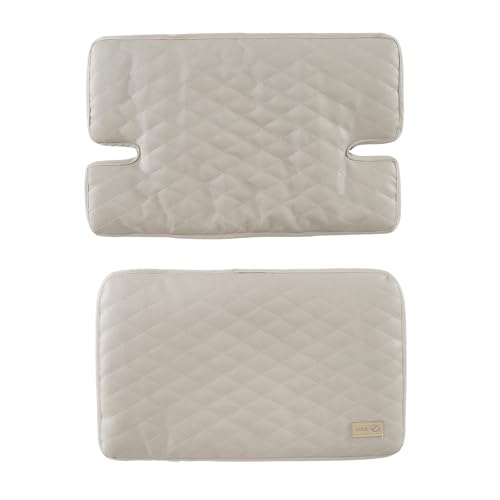 (-38%) roba Sitzverkleinerer 2-teilig 'Greyish gesteppt' - Zubehör für Hochstuhl 'Nature Up' - Sitzkissen abwischbar & gepolstert - Ab 6 Monaten - Beige