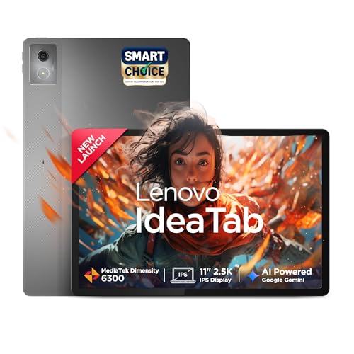 Lenovo Idea Tab Smartchoice |11-inch 2.5K Clear Display, 90Hz Refresh Rate, 8GB RAM, 256GB ROM| MediaTek Dimensity 6300| 7040mAh Battery|4 Speakers|