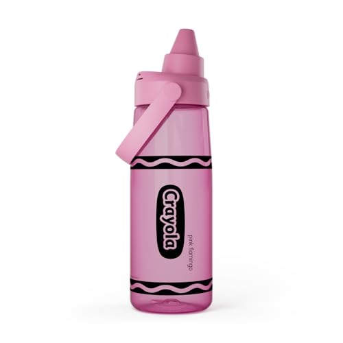 CamelBak Crayola Chug Water Bottle, Fast Flow Drinking Lid for School and Everyday Hydration, Durable Tritan Renew Design, 25oz, Pink Flamingo