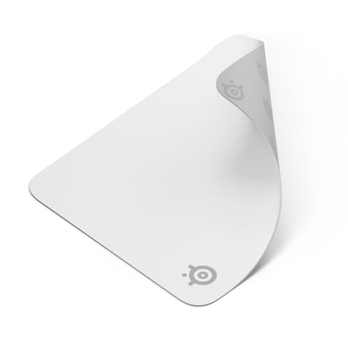 SteelSeries QcK Cloth Gaming Mouse Pad - Exclusive Micro-Woven Surface - Optimized for Gaming Sensors - Maximum Control - Size M - White