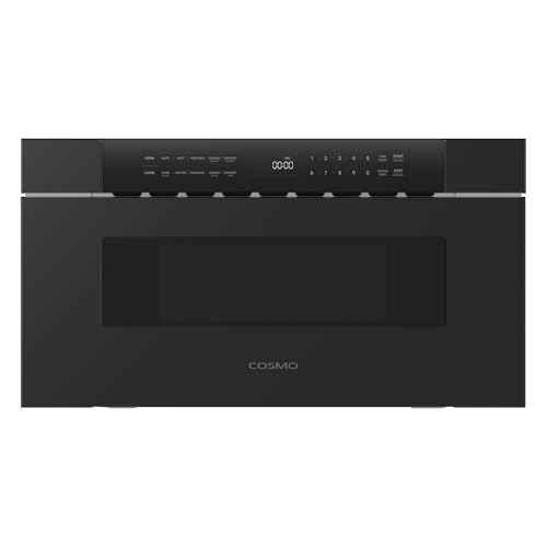 COSMO COS-MWD3012NHBK 30 in. Haven Collection 1.2 cu. ft. Built-in Microwave Drawer, Presets, Touch Controls, Defrosting Rack, Matte Black