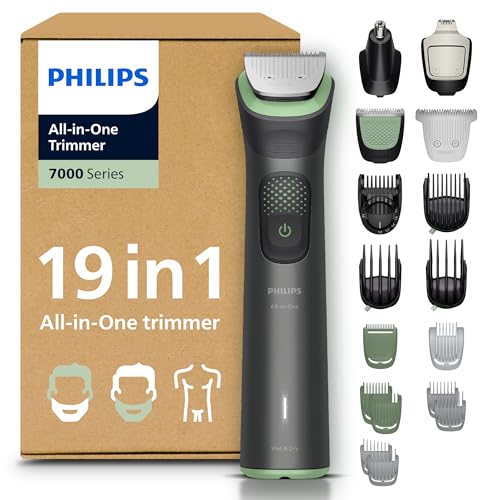 (-36%) PHILIPS Multigroom 7000 für Herren - All-in-One 19-teiliger Barttrimmer und Haarschneider für Gesicht, Kopf und Körper, selbstschärfende Klingen, 26 Längeneinstellungen (0,5-20 mm), MG7962/30