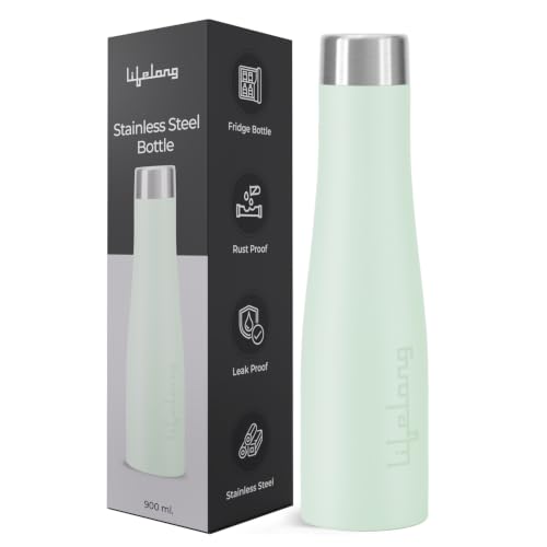 Stainless Steel Water Bottle 950ml | Durable, Leak-Proof, Easy Grip, Rust Free, Easy-to-Clean, Odour-Free Bottle with Secure Cap for School, Travel, G