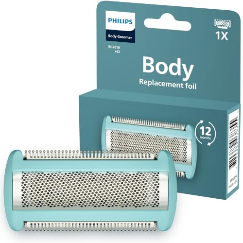(-27%) Philips BodyGroom Ersatzscherfolie – Rasiersystem mit Dreifachschutz, gründliche und glatte Rasur, 100% duschfest, Modell BG2010/43