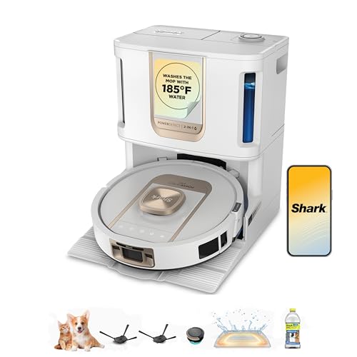 SharkRobot Vacuum &amp; Mop Combo, PowerDetect ThermaCharged NeverTouch Pro, Self-Emptying, Self-Refill with Heated Mop