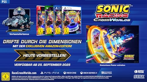 🔥 SELTEN SO GÜNSTIG (-50%) Sonic Racing: CrossWorlds - Exklusive Amazon-Edition (PS5)