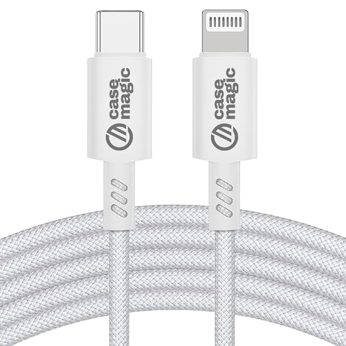 Case-Magic Type C to Lightning Cable 1.2M, 27W PD Fast Charging, 480Mbps Data Sync, Durable & Nylon Braided charger cord Compatible with iPhone 14/13/