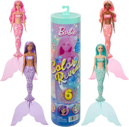 🔥 STARKER PREIS (-36%) Barbie Color Reveal Meerjungfrau-Puppe und Zubehör