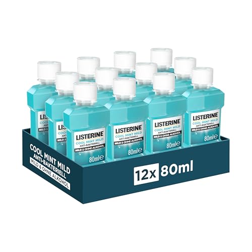 ⚡ BLITZDEAL (-63%) Listerine Cool Mint Mild Mundspülung Alkoholfrei, 12 x 80 ml