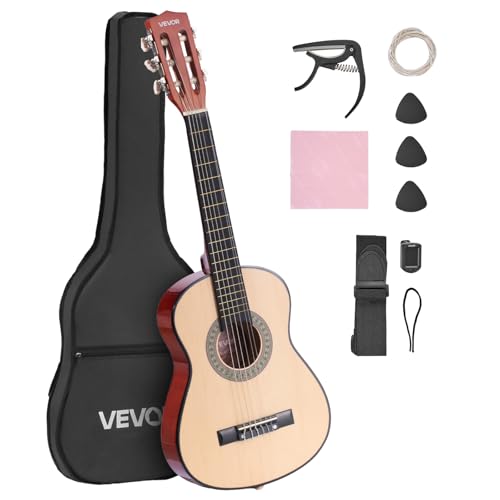 VEVOR Classical Acoustic Guitar Starter Kit Nylon Strings Basswood