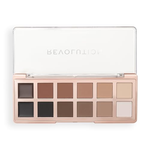 Revolution, The Master Icon Matte Nudes Palette, 12 Eyeshadow Shades, High-Impact Pigment, Vegan & Cruelty-Free