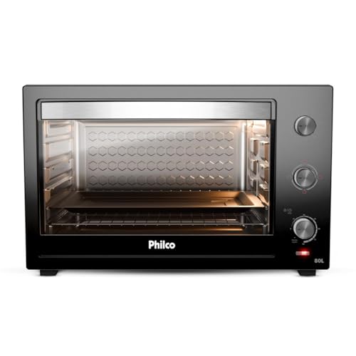 Forno elétrico de bancada Philco PFE80A preto de 80 litros