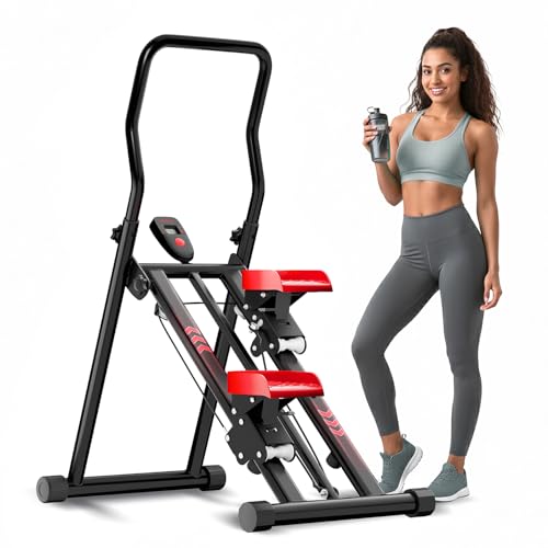 Lifelong Vertical Climber | Foldable Stair Stepper Fitness Machine | Home Gym Equipment for Full Body Workout | Adjustable Handlebars & LCD Display | 