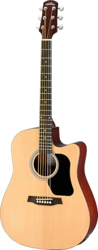 (-22%) WALDEN Westerngitarre, Dreadnought Cutaway, Satinlack, EQ, Tasche