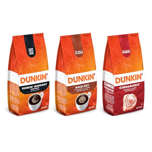 Dunkin’ Ground Coffee Limited Edition Variety Pack, Three 7 Oz. Bags