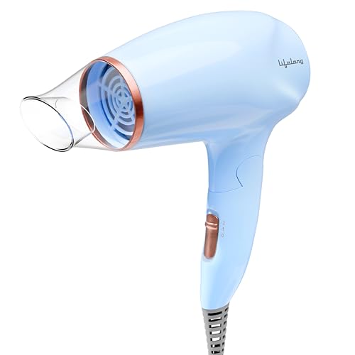 Lifelong Hair Dryer for Women & Men | 1200W Foldable & Compact Hair Dryer Machine | 2 Heat Modes |Travel-Friendly & Portable |Perfect Blow Dry for Smo