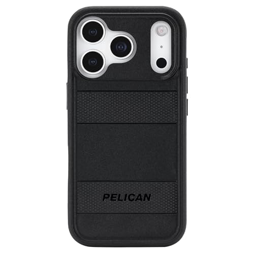 Pelican Protector iPhone 17 Pro Case [Compatible with MagSafe] Rugged Magnetic Phone Case with 16ft Military-Grade Drop Protection - Heavy Duty Phone Cover for iPhone 17 Pro - Black
