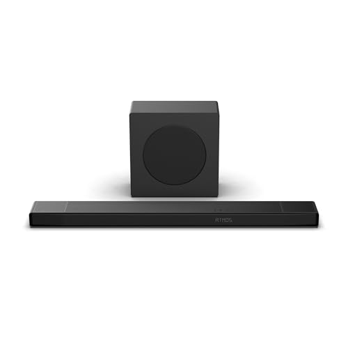 Hisense AX3120Q 3.1.2Ch Sound Bar with Wireless Subwoofer, Dolby Atmos, DTS:X, Bluetooth 5.3, Roku TV Ready, HDMI/AUX/ARC/Optical/USB, EzPlay 3.0, 7 EQ Modes, Hi Concerto