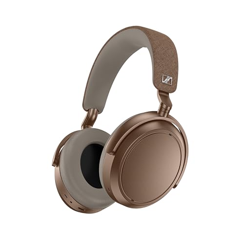 Sennheiser Momentum 4 Headphones - Bluetooth Headset for Crystal-Clear Calls, Adaptive Noise Cancellation, 60h Battery Life, Lightweight, Brown Sennhe