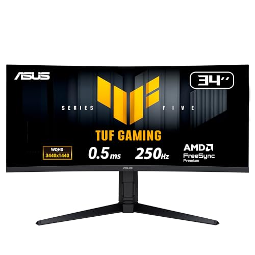 (-26%) ASUS TUF Gaming VG34WQML5A 34" QHD Fast IPS 250Hz Ultrawide Gaming Monitor