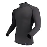 おたふく手袋 冬用インナー ハイネック[蓄熱+裏ボア ストレッチ 消臭 厚地]JW-256 アッシュブラック Mサイズ