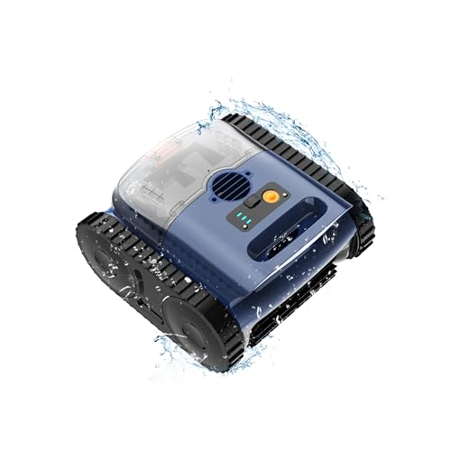 (2025 New) Cordless Robotic Pool Cleaner, Robotic Pool Vacuum for Inground Pools, Floor, Wall, Waterline and Drain Cleaning, 180 min Battery Life for Pool Up to 2150 Sq.ft Blue