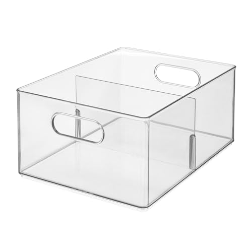 The Home Edit by iDesign Divided All-Purpose Bin for Kitchen Storage - Clear