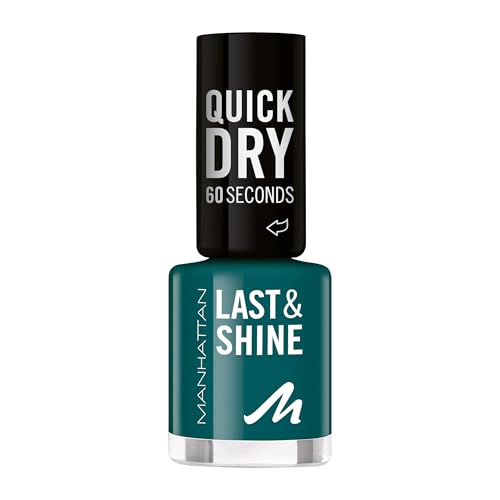 (-41%) MANHATTAN Last & Shine schnelltrocknender Nail Polish, veganer & tierversuchsfreier Nagellack, langanhaltend, ultraglänzendes Finish, 8ml, Fb. 970 Beginners Luck