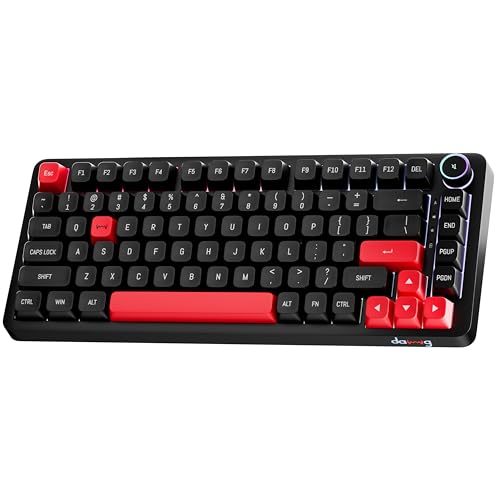 daWg Highkey 718, 75% Wireless Mechanical Keyboard, RGB, Fiery Red Switches, Hot Swap, Gasket with 5 Layer Absorption, 4000mAh, 30 Days, (Type-C, 2.4H