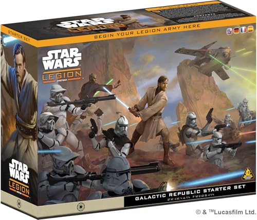 Asmodee Star Wars Legion Galactic Republic Starter Set - Tabletop Miniatures Game, Strategy Game for Kids and Adults, Ages 14+, 2 Players, 90 Min Playtime