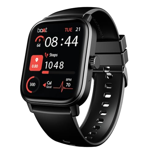 boAt Wave Call 3 Smartwatch 1.83” HD Display with Animated Watch Faces; BT Calling, Functional Crown, Multiple Sports Modes, IP68, HR, SpO2 Monitor, S
