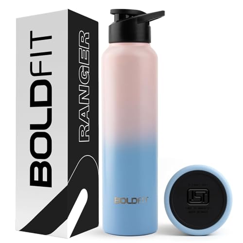 Boldfit Water Bottles Stainless Steel Water Bottle 1 Litre Steel Bottles for School, Office, Home, Gym 1 Litre for Men Leakproof, Rust free Metal Bott