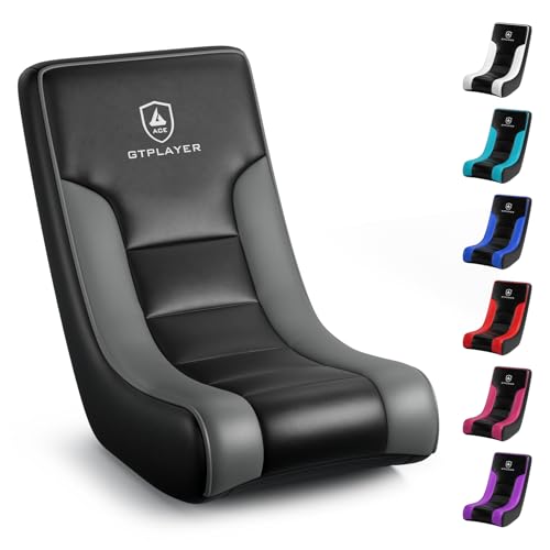 GTRACING Floor Rocking Gaming Chair – Floor Rolling Game Chairs with Angle Limiter, Gamer Rocker Floor Seat, Compact & Lightweight, Black