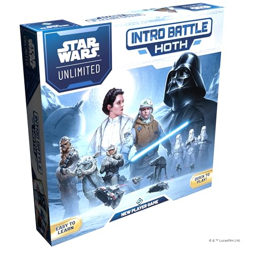 Asmodee Star Wars: Unlimited TCG - Intro Battle Hoth - Easy-to-Learn Trading Card Game Starter Set with Pre-Built Vader & Leia Decks for Kids & Adults, Ages 12+, 2+ Players, 20 Min Playtime
