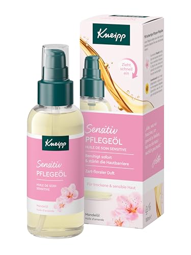 🔥 STARKER PREIS (-34%) Kneipp Pflegeöl Sensitiv - Hautöl für trockene & sensible Haut - Körperöl mit hochwertigem Mandelöl - 100ml