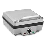 Cuisinart Belgian Waffle Maker with Pancake Plates, Nonstick Plates, 6 Browning Levels, Ready Indicator Lights, Temperature Control, Deep Waffle Pockets, WAF-300NAS, Brushed Stainless