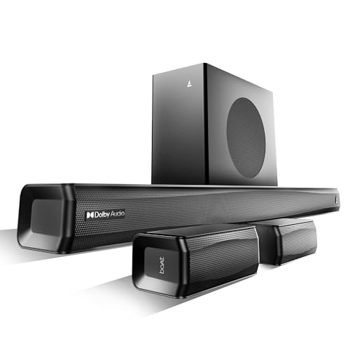 boAt Aavante Prime 5.1 7050D, Dolby Audio, 700W, 5.1CH, Wireless Subwoofer & Wireless Satellites, Free Installation & Video Demo, Sound bar, Home Thea