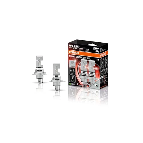 (-39%) Osram Night Breaker LED Speed H4 450, Fern- und Abblendlicht mit Straßenzulassung, bis zu 450% Mehr Helligkeit, 6000K, Schnelle Installation, Kein Mechanisches Zubehör Notwendig, LEDEC02 Integriert