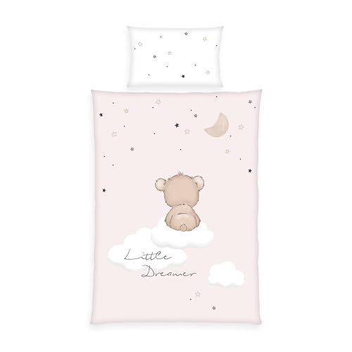 (-29%) Herding babybest Kleinkinder-Bettwäsche-Set, Little Dreamer Wendemotiv, Kopfkissenbezug 40 x 60 cm, Bettbezug 100 x 135 cm, Mit Reißverschluss und Hoteleinschlag, 100% Baumwolle/Renforcé