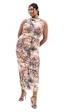City Chic Women's Plus Size Dress-Western Maxi, Urban Oasis