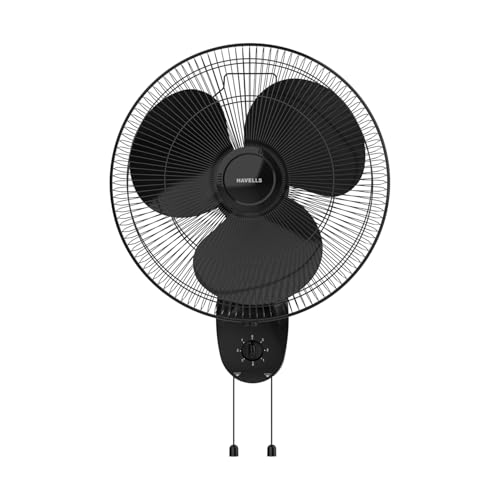 Havells Gatik Pro 400mm Wall Mount Fan|RPM: 1350|Double string for Speed & Oscillation control | Thermal Overloaded Protected Motor | 100% Copper Wire