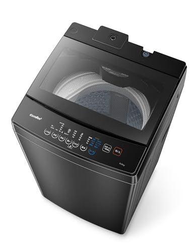 COMFEE' 洗濯機 8kg 2-4人用 インバーター搭載 風乾燥 予約機能 スピードコース ガラスドア 大容量 家電 節水 静音設計 まとめ洗い 部屋干し 槽洗浄 透明ドア コンパクト 金属グレー CA-80D1(T) 5
