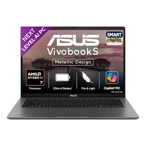 ASUS Vivobook S14, Ryzen AI 7 (16GB RAM/1TB SSD) Laptop