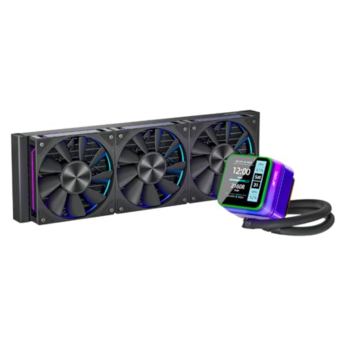 Ant Esports Glacius 360 AIO Liquid Cooler|2.8" LCD Display|Intel LGA1851, AMD AM5|High-Performance FAN 2000 RPM, 86 CFM, 3.54 mmH2O of Static Pressure